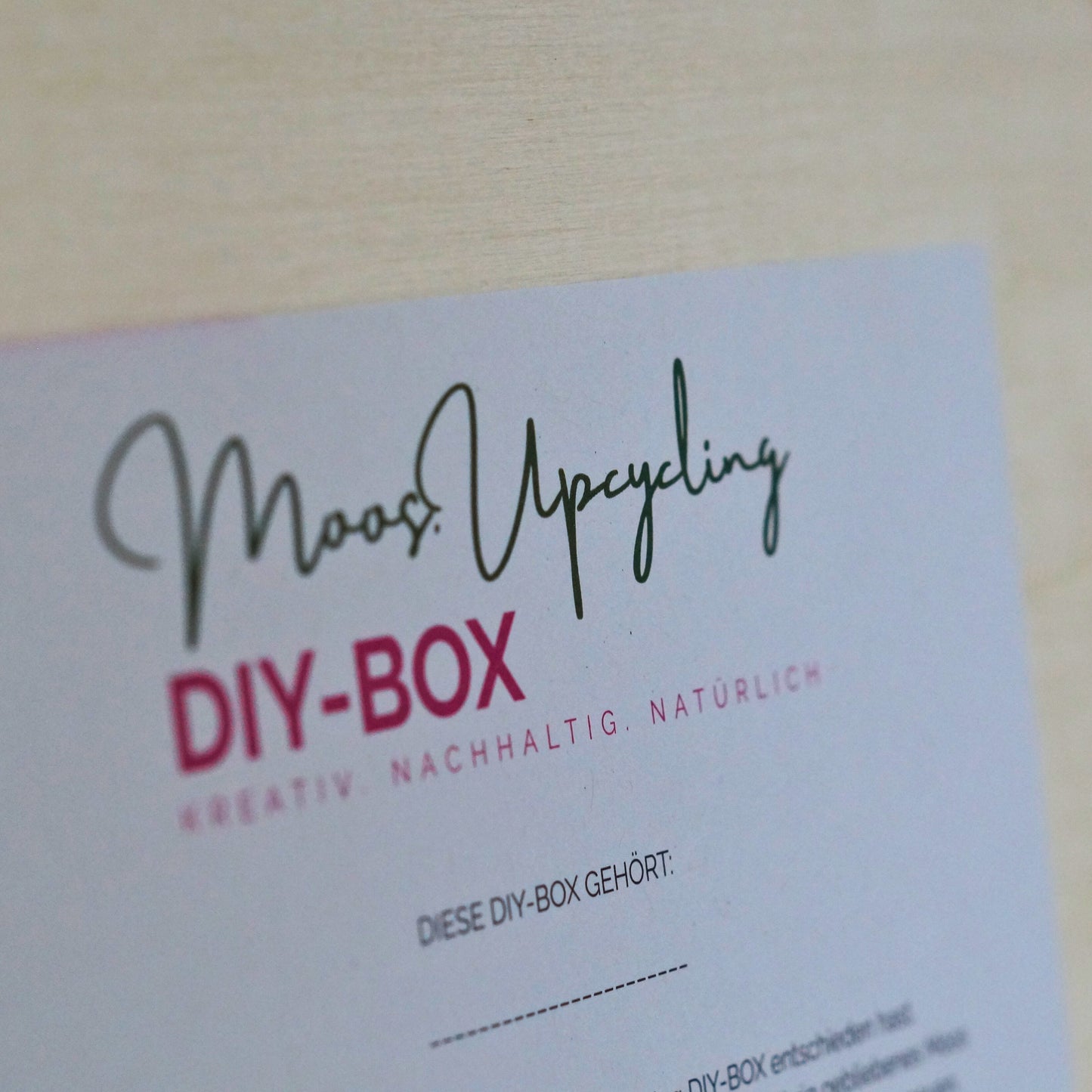 Moos.Upcycling DIY-BOX
